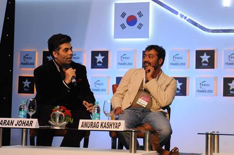 Karan Johar and Anurag Kashyap at FICCI Frames 2013