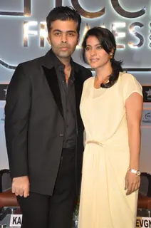 Karan Johar and Kajol Devgn at FICCI Frames 2013