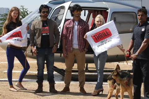 Arhaan Behll and Vidyut Jamwal at Channel BIG RTL Thrill launch