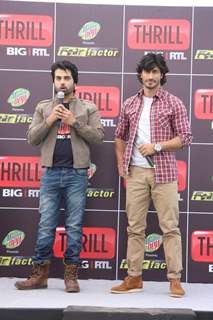 Arhaan Behll and Vidyut Jamwal at Channel BIG RTL Thrill launch