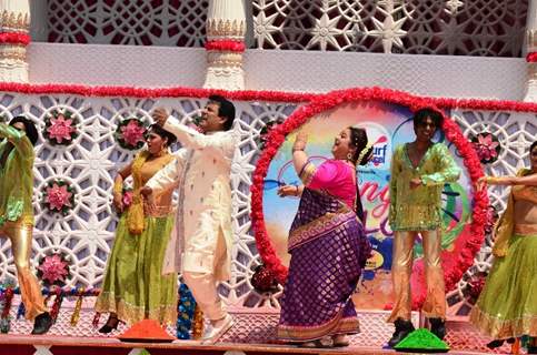 Rajendra Chawla and Supriya Shukla at Holi Ka Jashan, Rang De Colors Ke Sang