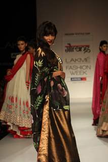 Chitrangada Singh as showstopper for designer Gaurang at Lakme Fashion Week Summer 2013