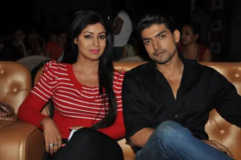 Debina Bonnerjee with husband Gurmeet Choudhary at Nach Baliye Shriman & Shrimati