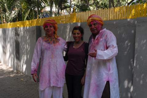 Javed Akhtar and Shabana Azmi celebrates Holi