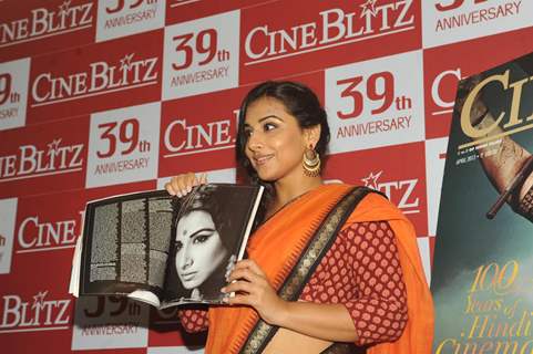 Vidya Balan unveils Cine Blitz magazine