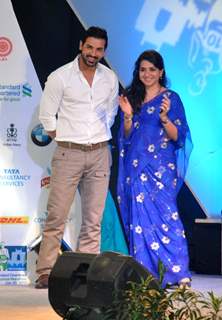 John Abraham and Shaina NC at Standard Chartered Charity Awards Night 2013