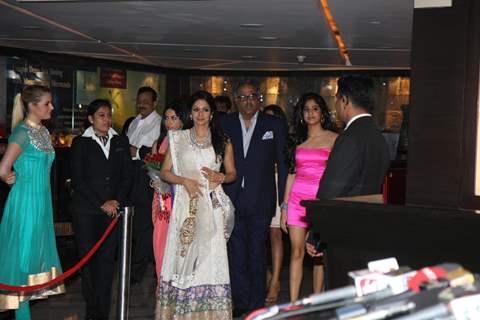 Sridevi with husband Boney Kapoor at Sahara Pariwar Bash For Padma Shri Sridevi