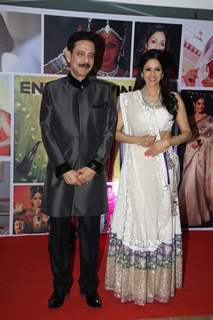 Subroto Roy with Sridevi at Sahara Pariwar Bash For Padma Shri Sridevi