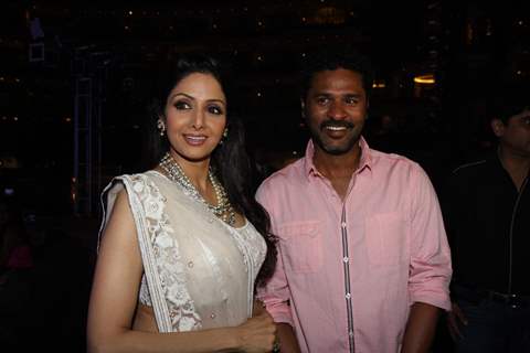 Sridevi with Prabhu Deva at Sahara Pariwar Bash For Padma Shri Sridevi