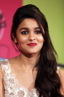 Alia bhatt during the launch of Baby Lips