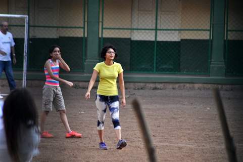 Aamir Khan playing football with his family