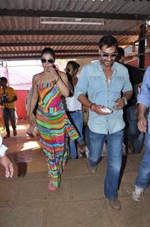 Kajol, Ajay promote Lonavla funfair