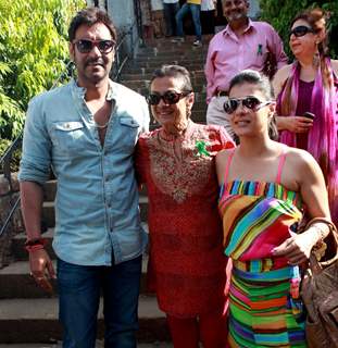 Kajol, Ajay promote Lonavla funfair