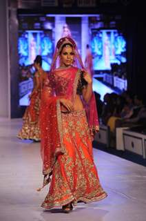 Sameera Reddy walks for designer Neeta Lulla at the grand Finale of Rajasthan Fashion Week