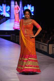 Sameera Reddy walks for designer Neeta Lulla at the grand Finale of Rajasthan Fashion Week