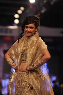 Designer Pallavi Jaipur during a fashion show at the Rajasthan Fashion Week