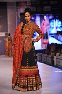 Designer Ritu Kumar during a fashion show at the Rajasthan Fashion Week