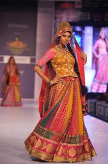 Designer Ritu Kumar during a fashion show at the Rajasthan Fashion Week