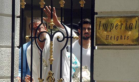 Sanjay Dutt before surrender to court outside his residence Imperial height