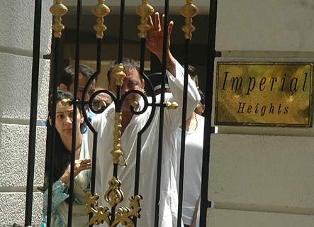 Sanjay Dutt before surrender to court outside his residence Imperial height