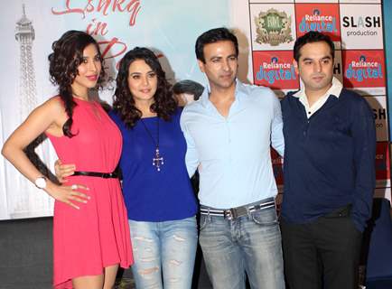 Promotion of film Ishkq in Paris at Reliance Digital