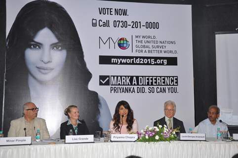 Priyanka Chopra at the launch of My World Initiative by UNICEF at SP Jain Auditorium in Andheri, Mumbai