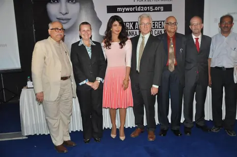 Priyanka Chopra at the launch of My World Initiative by UNICEF at SP Jain Auditorium in Andheri, Mumbai