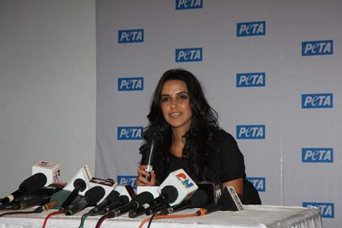 Neha Dhupia at the launch of Newest Pro-Veg Ad Campaign by PETA