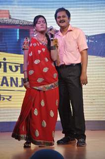 Rohitashv Gaur and Sucheta Khanna at launch of Television serial Lapataganj Ek Baar Phir in Mumbai