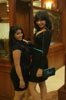 Chandni and Kaajal at Amita Ka Amit hundred episodes party