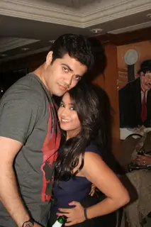 Chandni Bhagwanani and Nishad Vaidya at Amita Ka Amit hundred episodes party
