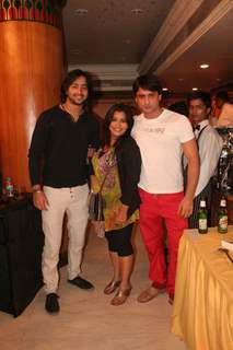 Shaheer Sheikh, Kshiti Jog and Rohit Bhardwaj at Amita Ka Amit hundred episodes party