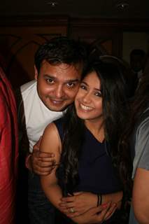 Siddharth Kumar Tewary with Chandni at Amita Ka Amit hundred episodes party