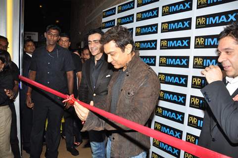 Aamir Khan launching Kotak IMAX PVR Phoenix with Ajay & Sanjeev Bijli
