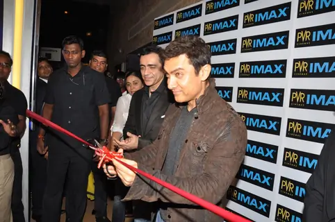 Aamir Khan launching Kotak IMAX PVR Phoenix with Ajay & Sanjeev Bijli