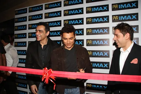 Aamir Khan launching Kotak IMAX PVR Phoenix with Ajay & Sanjeev Bijli