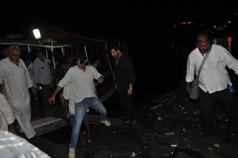 Anil Kapoor snapped travelling in a Jetty