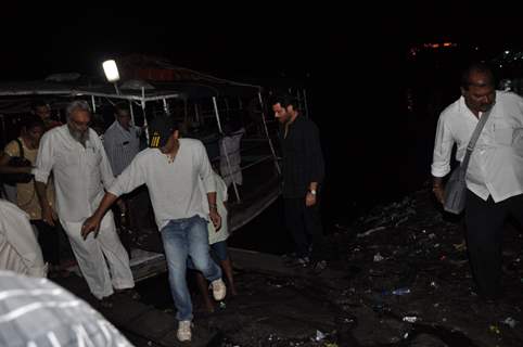 Anil Kapoor snapped travelling in a Jetty