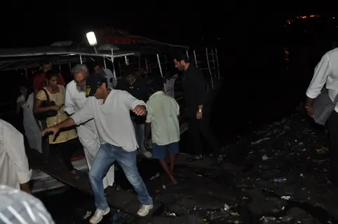 Anil Kapoor snapped travelling in a Jetty