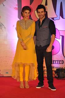 Jacqueline and Girish Kumar at song launch for film Ramaiya Vastavaiya