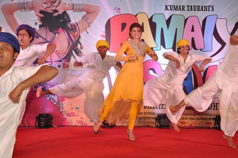 Jacqueline and Girish Kumar at song launch for film Ramaiya Vastavaiya