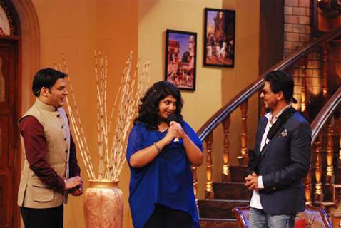 Cast of Chennai Express on the sets Comedy nights with Kapil Sharma