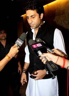 Abhishek Bachchan was snapped at the Special screening of film Bhaag Milkha Bhaag