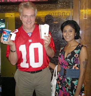 Gary Richardson and Nabanita at Premier of film Rannbhoomi