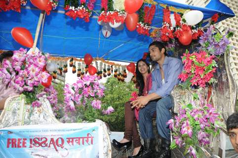 Prateik Babbar and Amyra Dastur promoting their upcoming film Issaq