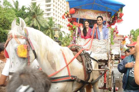 Prateik Babbar and Amyra Dastur promoting their upcoming film Issaq