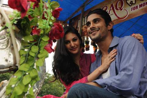 Prateik Babbar and Amyra Dastur promoting their upcoming film Issaq