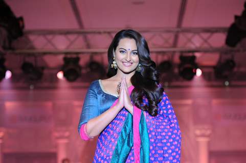 Sonakshi Sinha walked the ramp for Rajguru Fashion Parade