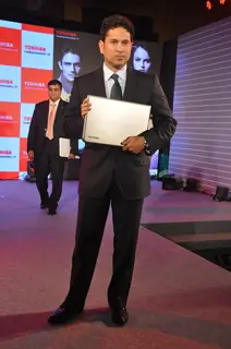 Sachin Tendulkar during the launch of Toshiba 2013