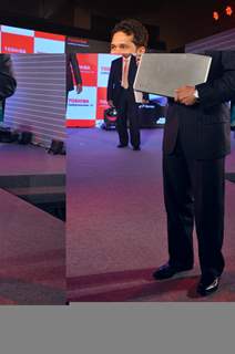 Sachin Tendulkar during the launch of Toshiba 2013